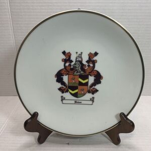Bower Family Coat Of Arms Collector Plate /‎ Vintage 8.25" /BOWER FAMILY